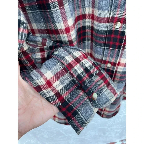 Red Head Brand Co Adult Flannel Checkered Long Sleeve Collared Shirt Red Sz 2XL - Picture 6 of 10